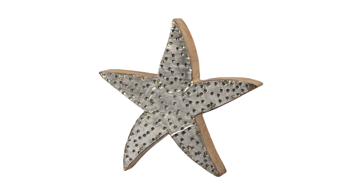 Pc. 1 wooden starfish natural 14 cm