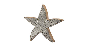 Pc. 1 wooden starfish natural 14 cm