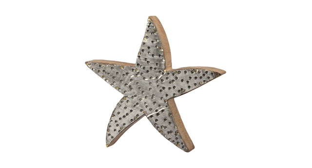 Pc. 1 wooden starfish natural 14 cm
