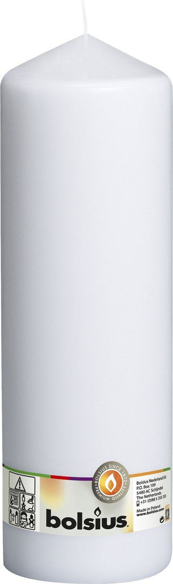 Bolsius stompkaars cello xxl wit - 30 cm ø 10 cm