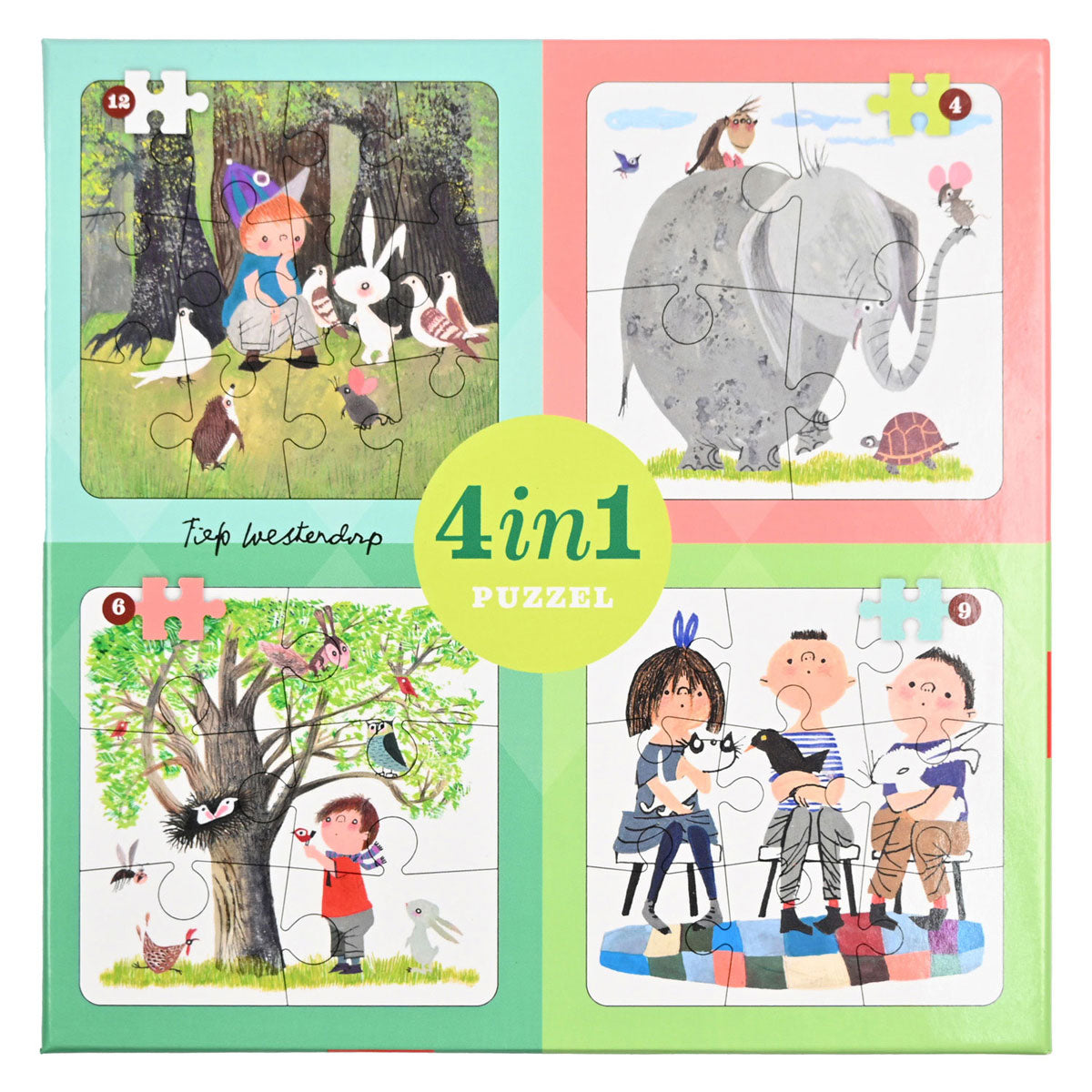 Lobbes Tiere von Fiep 4in1 Puzzle