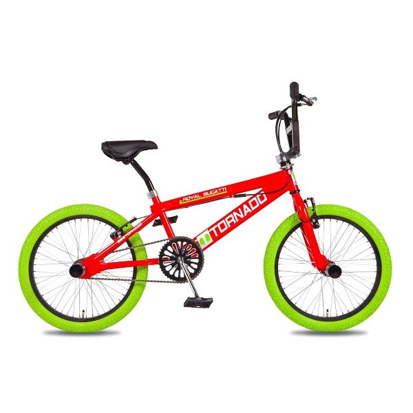 Royal Freestyle BMX 20 - Bugatti - Rot mit grünen Reifen