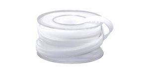 Pc. roll velvet ribbon (1 cm) white 8 meter