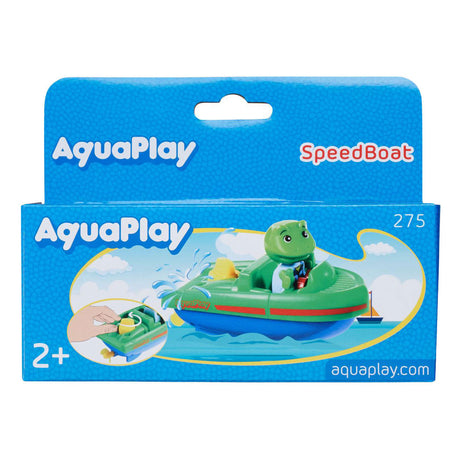 Aquaplay - Wasserbahn-Zubehör - Sportboot mit Frosch - Badespielzeug - Grün
