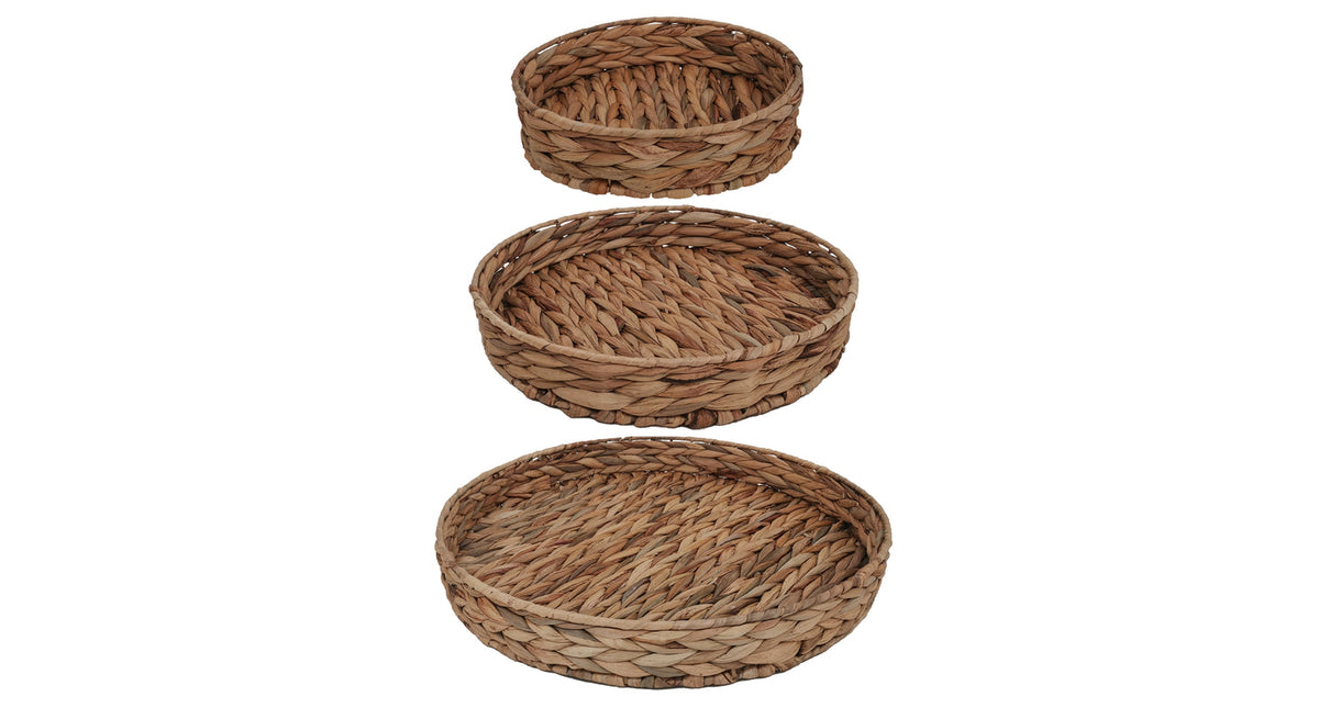 S 3 tray water hyacinth d45 h6cm natural