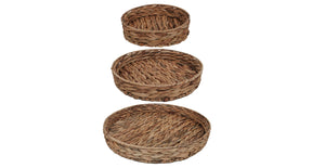 S 3 tray water hyacinth d45 h6cm natural