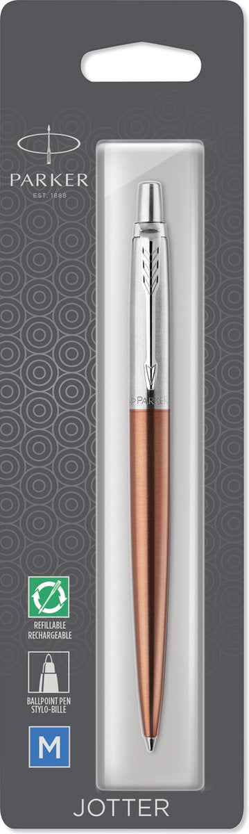Parker jotter balpen | chelsea oranje | medium punt en blauwe inkt