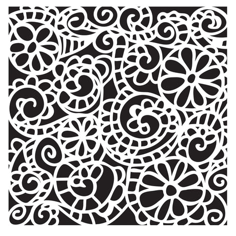 Die Werkstatt des Handwerkers • Vorlage 15x15cm Wirbelgarten