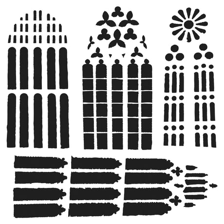 Die Werkstatt des Handwerkers • Schablone 15x15cm Kirchenfenster