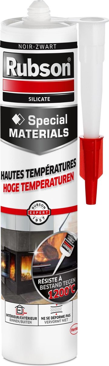 Rubson Hochtemperatur-Schwarz-Kit 280 ml Bausatz | beständig gegen hohe Temperaturen | ideal für hitzebeständige Anwendungen | stark und langlebig