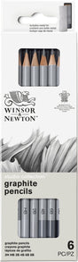 Winsor Newton 0490006 Graphitstifte-Set x6, Studio Collection – Skizzenstifte, Zeichenstifte 2H-8B in Metalldose