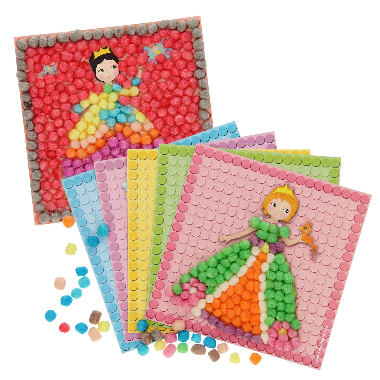 Playmais-Mosaikkarten schmücken Prinzessin
