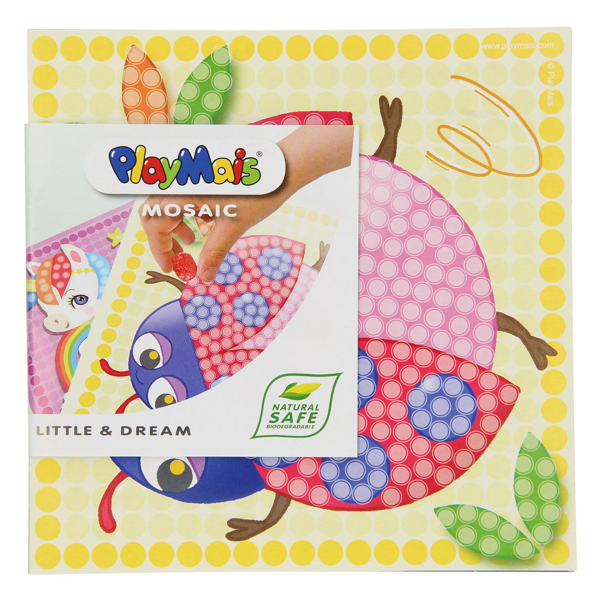 Playmais-Mosaikkarten verzieren Insekten