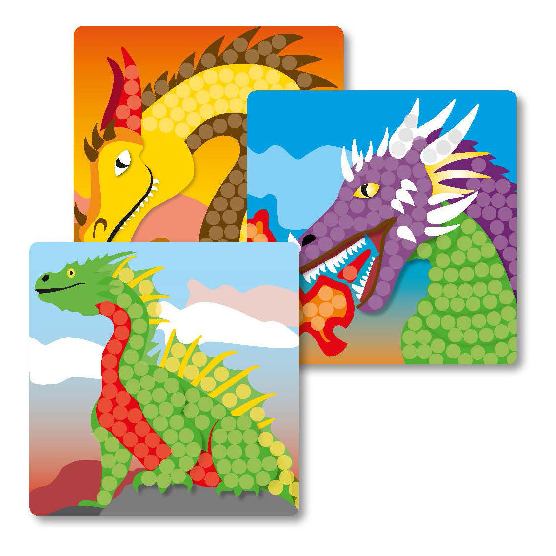 Playmais Mosaic -Karten dekorieren Fantasy -Drache