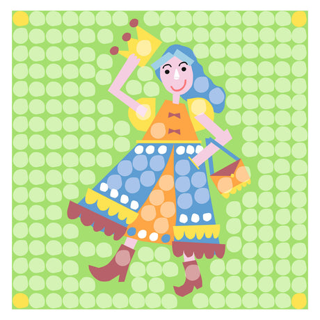 Playmais-Mosaikkarten schmücken Prinzessin