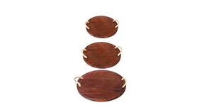 S 3 tray grande cache wood d35 h2cm brown red
