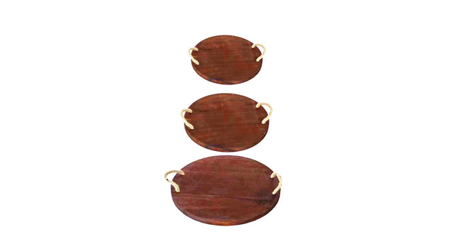 S 3 tray grande cache wood d35 h2cm brown red