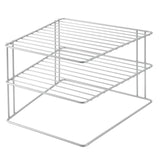 Metaltex Space Line Tellerregal 2 Ebenen 25x25x19 cm silber