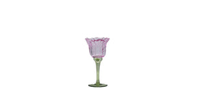 Tealight holder flor d9 h20cm pink