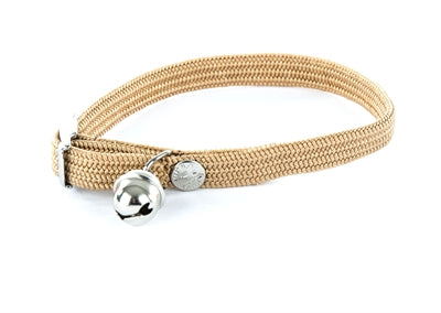Martin-Halsband Katze elastisches Nylon beige