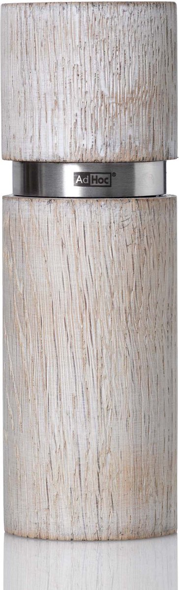 Ad hoc peper of zoutmolen texture antique - wit, 15 cm - adhoc