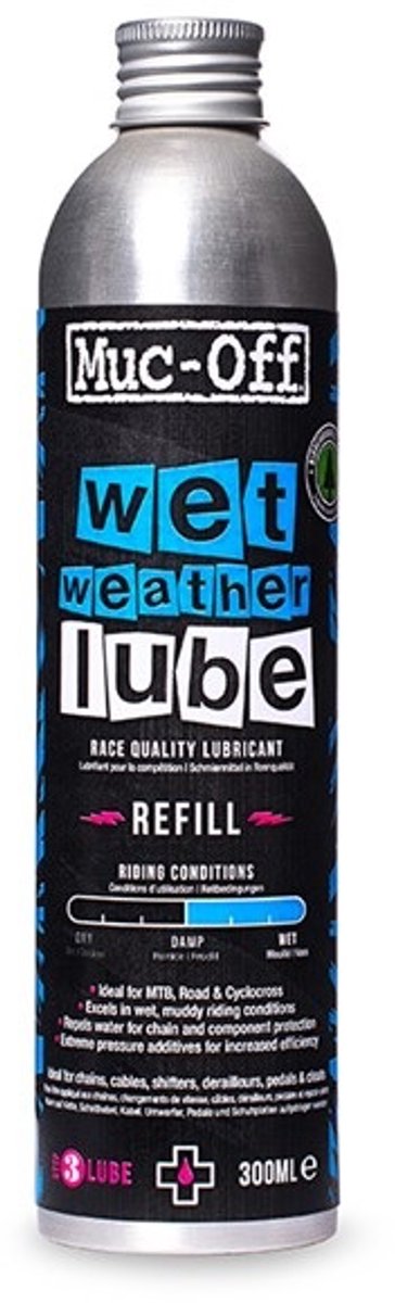 Muc-off Wet Lube – Kettenöl – Fahrradkettenschmiermittel – 300 ml – langlebig – für nasse und schlammige Bedingungen