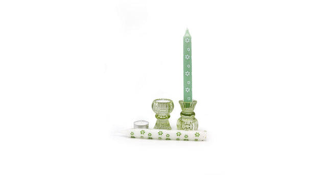 Seasons giftbox with love duo candle holder green flower