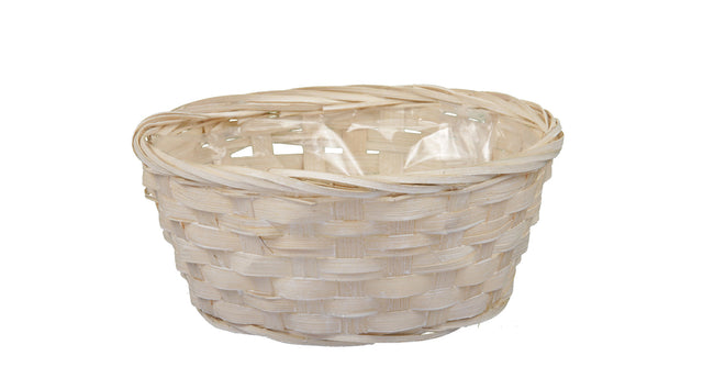 Pc. bamboo basket beige ø 20x9 cm