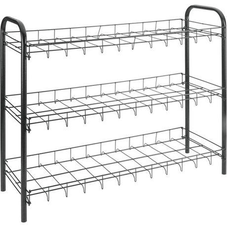 Metaltex Schuhschuh Rack 3 Böden 64x23x59 cm Schwarz