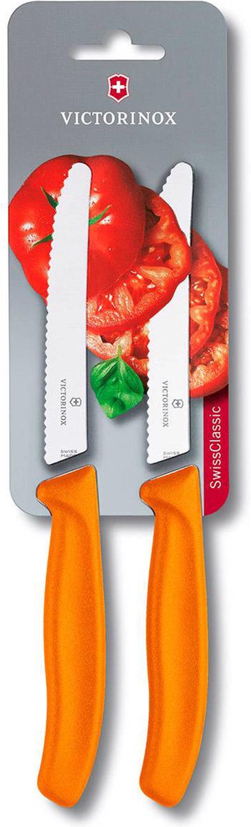 Victorinox Tomatenmesser gezahnt 2 Stück orange