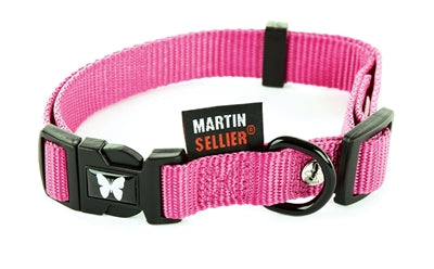 Martin-Halsband aus verstellbarem Nylon in Rosa
