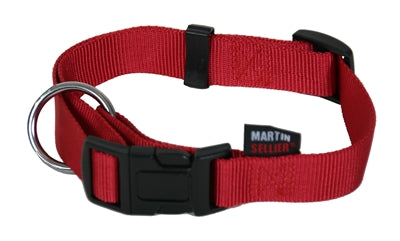 Martinshalsband Basic Nylon rot