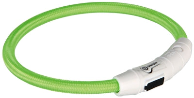 Trixie leuchtendes Hundehalsband Flash USB TPU Nylon grün