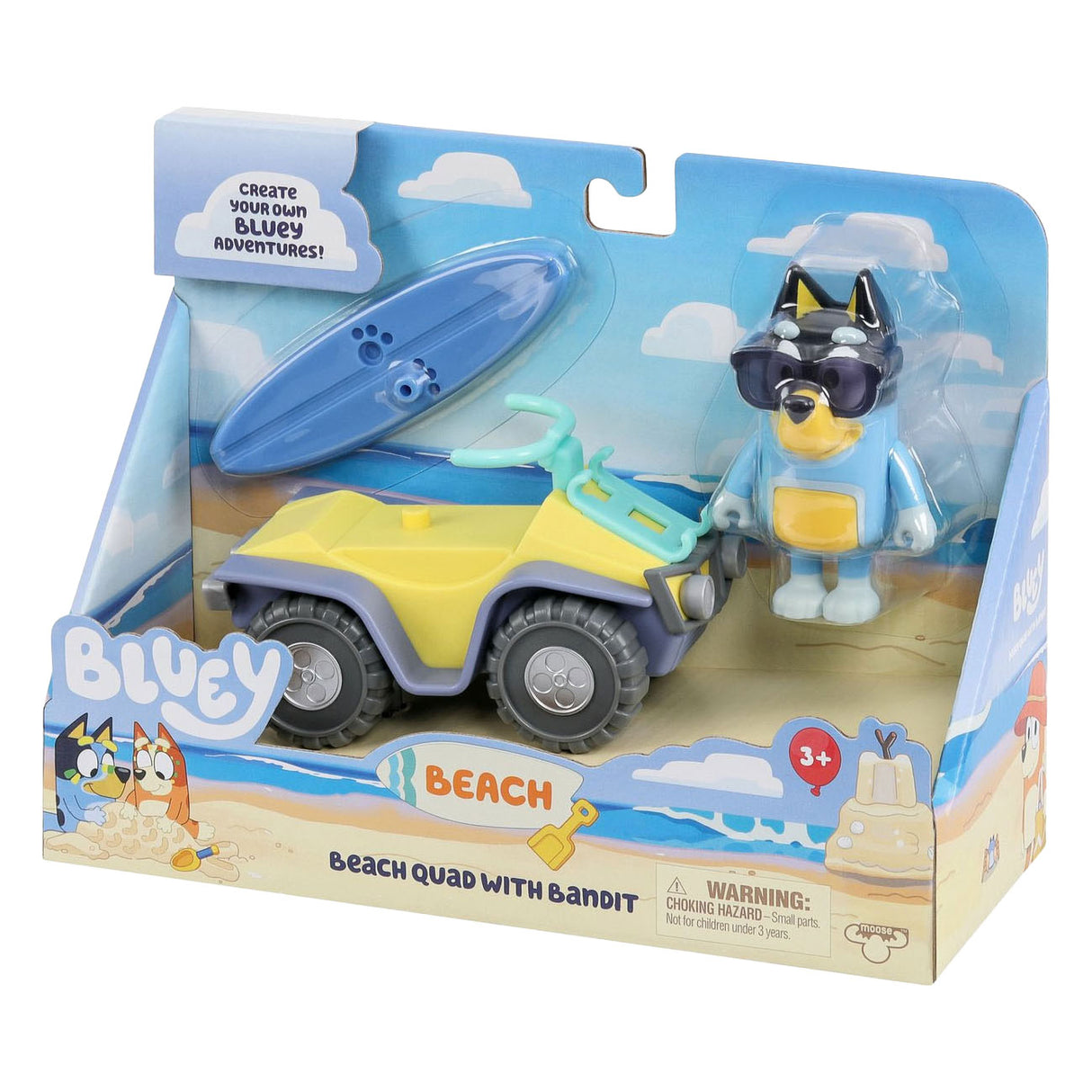 Moose Toys Bluey Beach Quad-Spielfigur