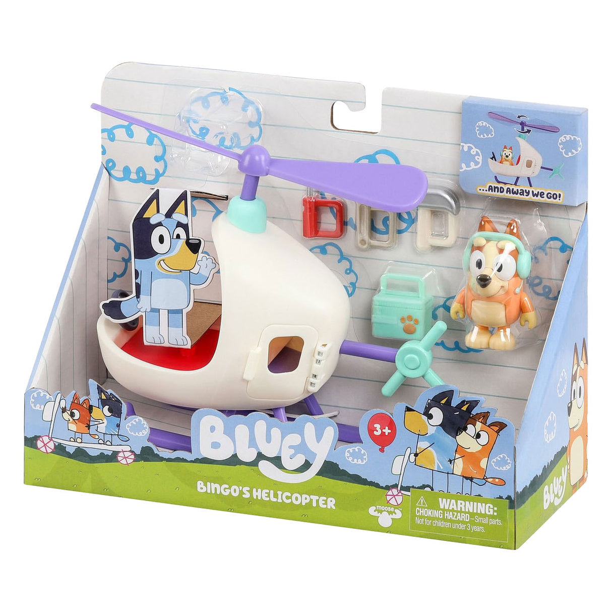 Moose Toys Bluey Helikopter-Bingo-Spielfigur