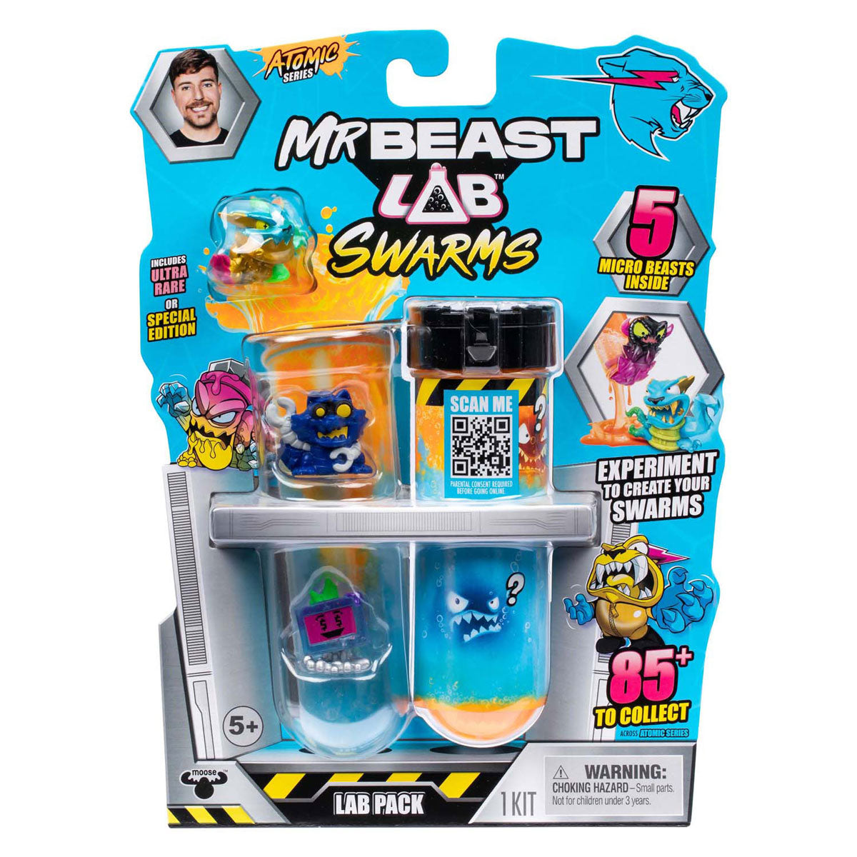 Spectron Mrbeast Lab Swarms Serie 2 Atomic Series Actionfigur, 5er-Pack
