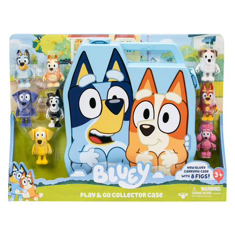 Moose Toys Bluey Play Go Koffer mit 8 Spielfiguren
