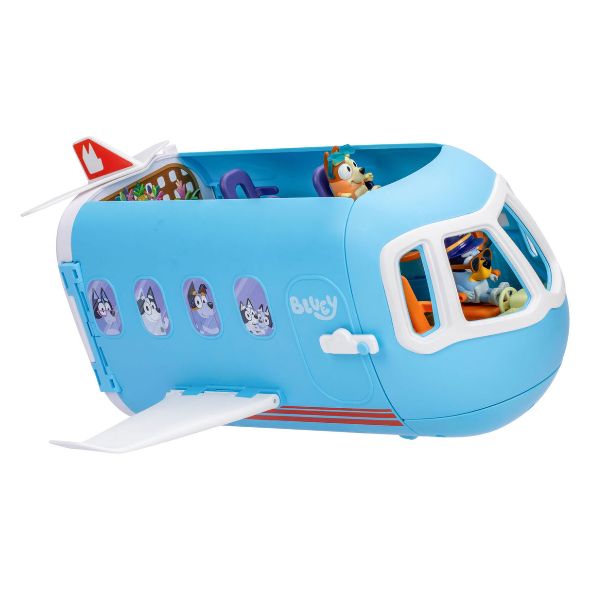 Moose Toys blaues 3-in-1-Flugzeug mit 2 Spielfiguren