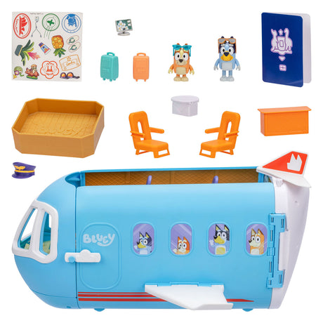 Moose Toys blaues 3-in-1-Flugzeug mit 2 Spielfiguren