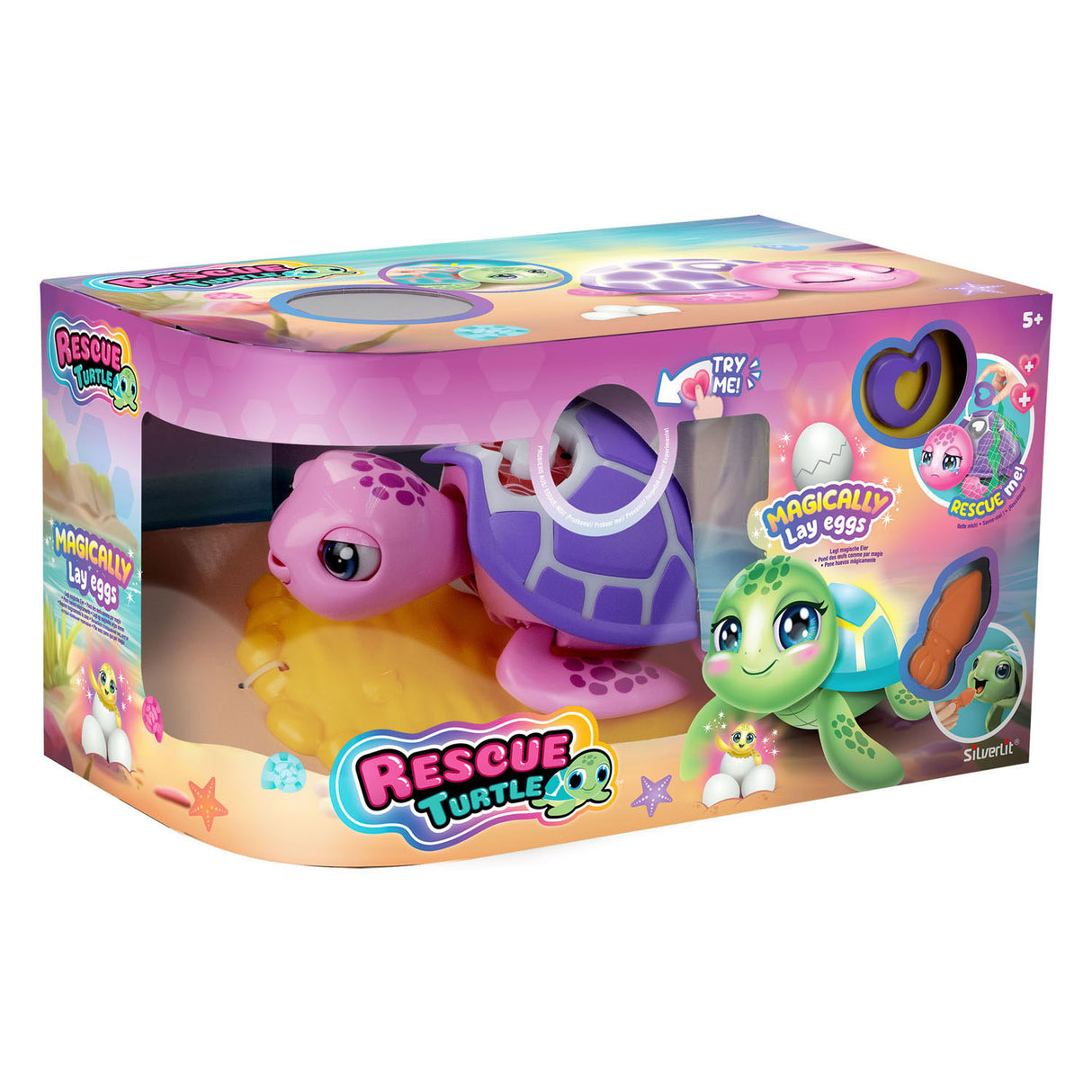 Silverlit Rettungsschildkröte rosa Spielfigur