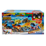 Hot-Wheels-Monstertrucks-Feuer-Crash-Herausforderung