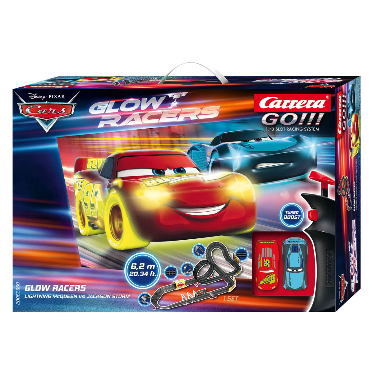 Carrera Go !!! Racebaan Disney Glow Racer