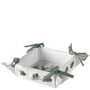 Ambiente broodmand winter stag white 20x20x7cm katoen
