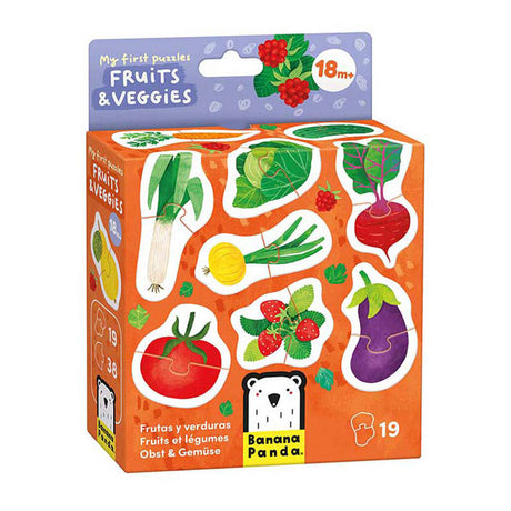 Bananen-Panda – meine ersten Puzzles Obst-Gemüse, 19-tlg.