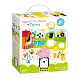 Bananenpanda - Finde es heraus, Puzzle-Farm - 20 Teile.