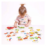 Bananenpanda - aufsteigende Puzzles kleine Tiere - 33 Teile.