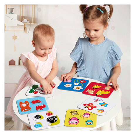 Bananenpanda – kontrastreiches Puzzle, das Gleiche findet – 8 Teile.