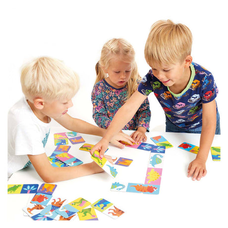 Banana Panda, lass uns Dino Domino 2+ spielen