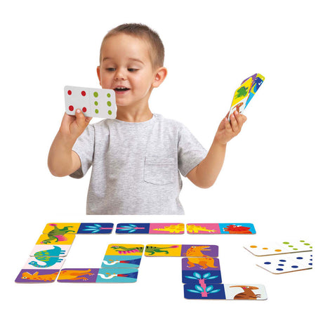 Banana Panda, lass uns Dino Domino 2+ spielen