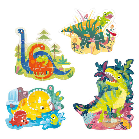 Bananen-Panda-Puzzle-Dinosaurier